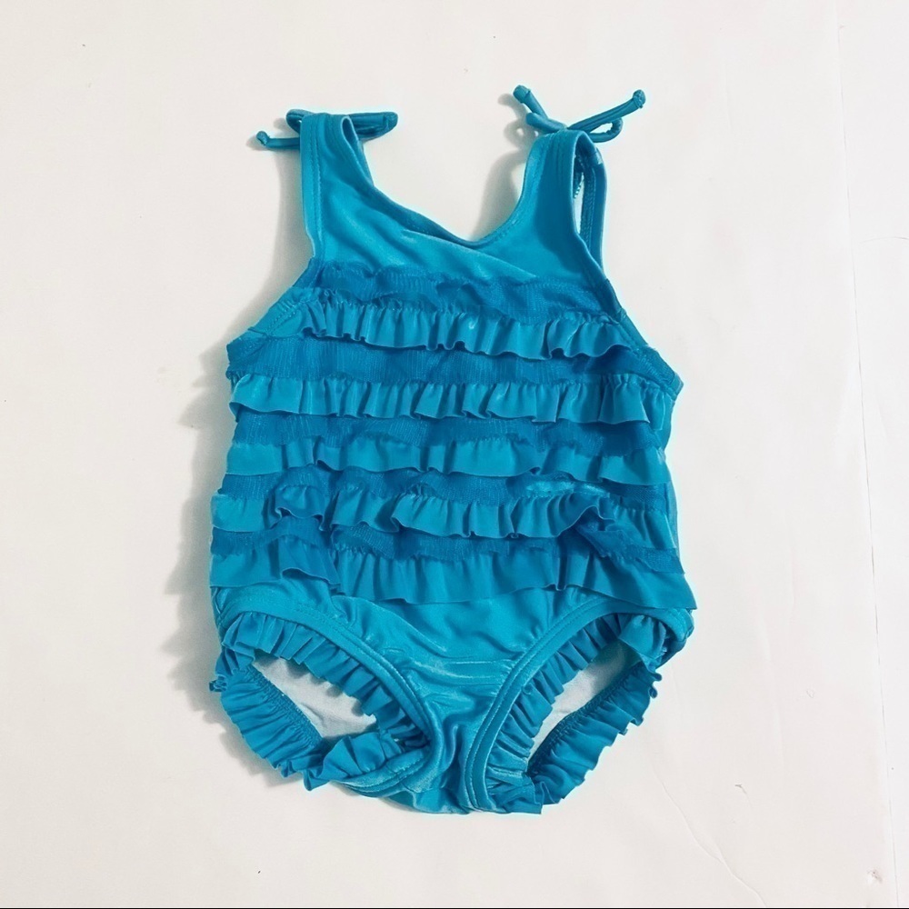 Children’s Place Blue Ruffle Infant Swimsuit